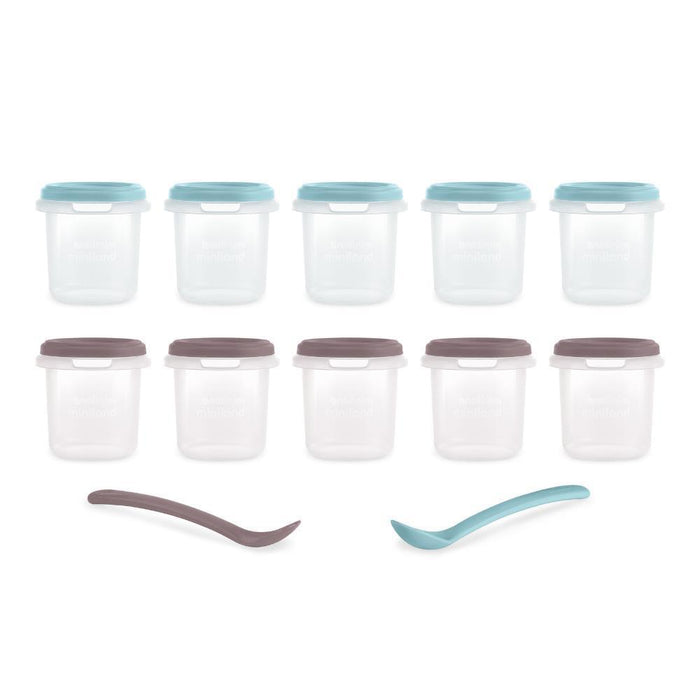 10 Recipientes Herméticos 200ml + 2 Colheres Terra