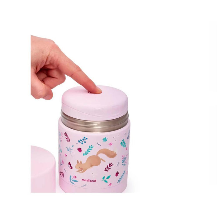 Termo para Sólidos Miniland Thermy Squirrel Pink 600ml