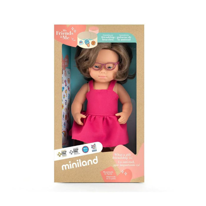 Boneca Miniland My Friends & Me Síndrome Down 38cm