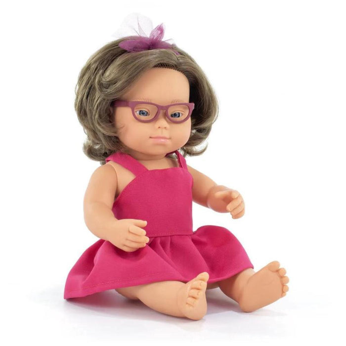 Boneca Miniland My Friends & Me Síndrome Down 38cm