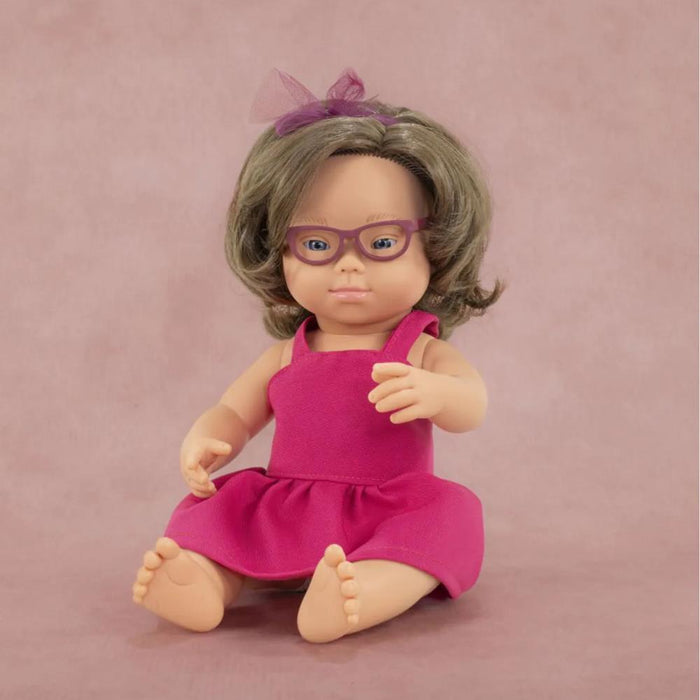 Boneca Miniland My Friends & Me Síndrome Down 38cm