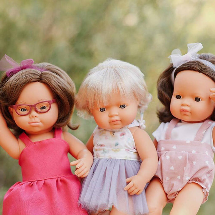 Boneca Miniland My Friends & Me Síndrome Down 38cm