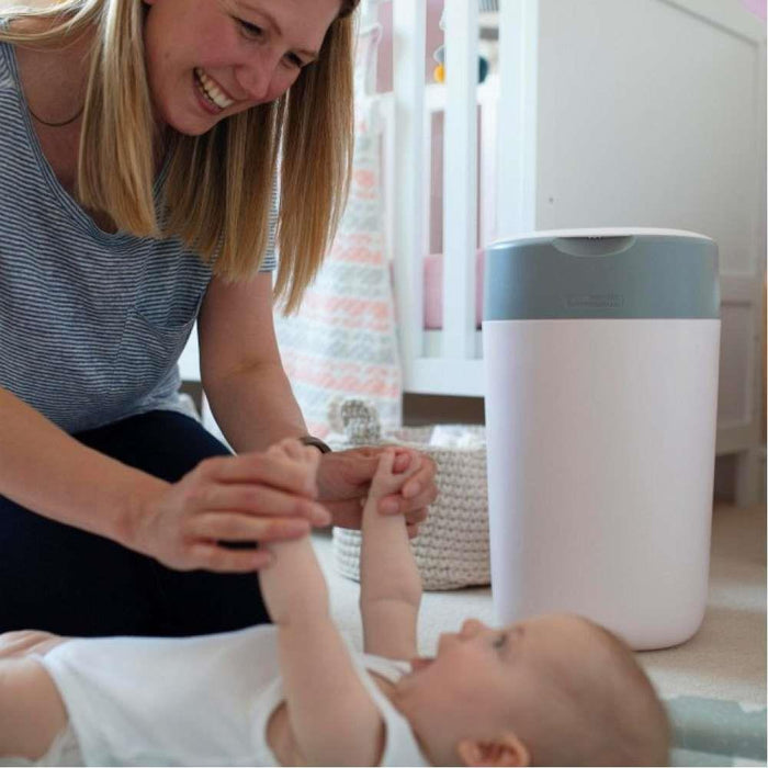 Tommee Tippee Sangenic Contenedor de pañales Twist and Click con 4 recambios blanco
