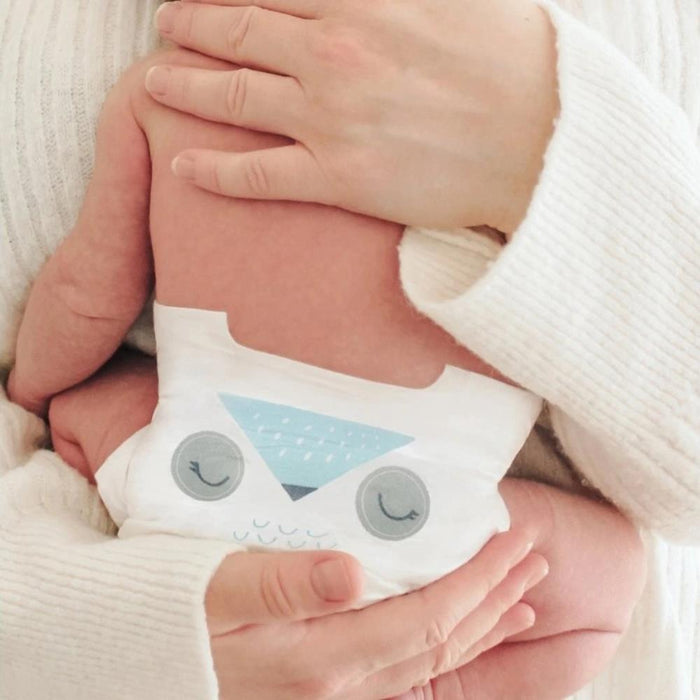 38 Fraldas Kit&Kin Eco Coruja e Cordeiro T1 2-5kg