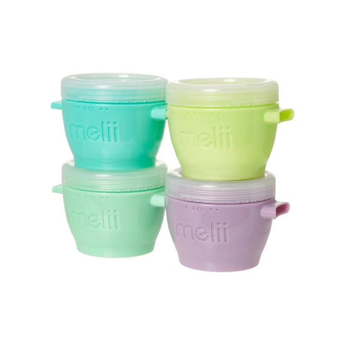 4 Recipientes Herméticos Melii Snap & Go Midi 118 ml