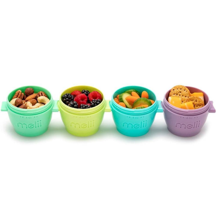 4 Recipientes Herméticos Melii Snap & Go Midi 118 ml