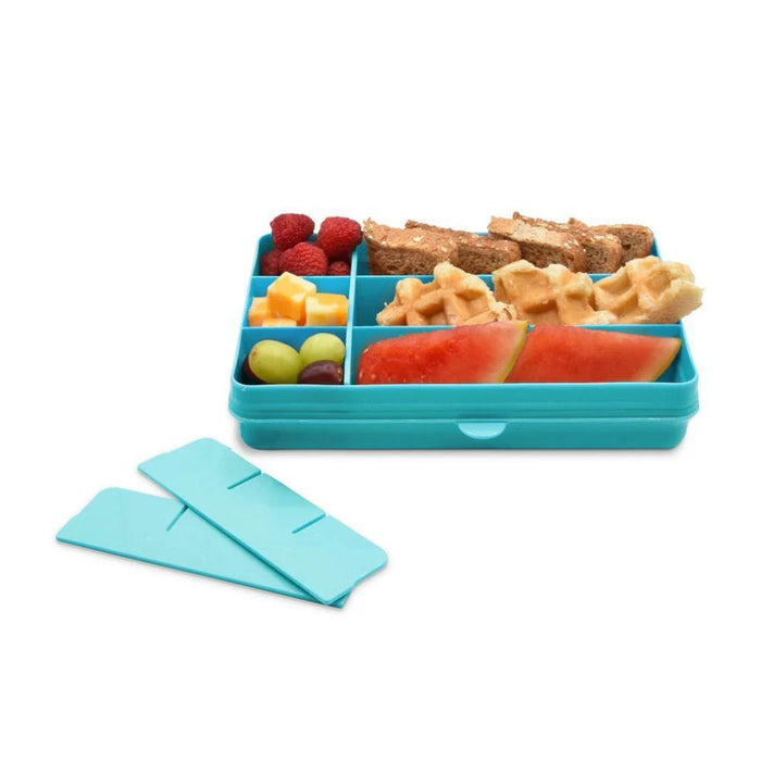 Caixa Lancheira Retangular com Divisórias Melii Blue