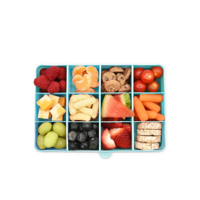 Caixa Lancheira Retangular com Divisórias Melii Blue
