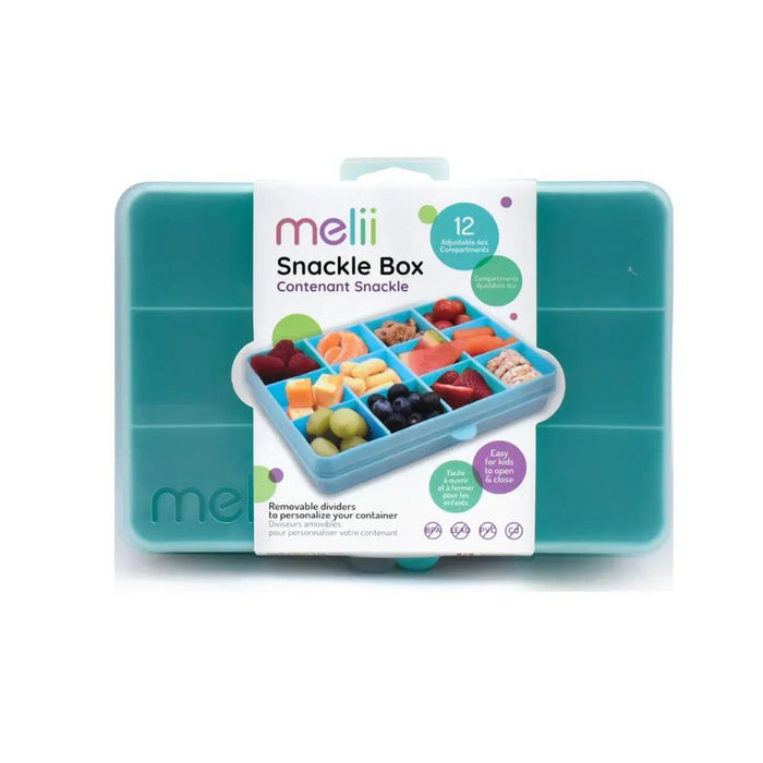 Caixa Lancheira Retangular com Divisórias Melii Blue