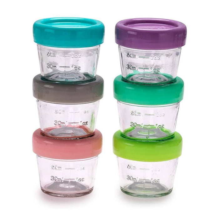 6 Recipientes em Vidro Melii 60ml