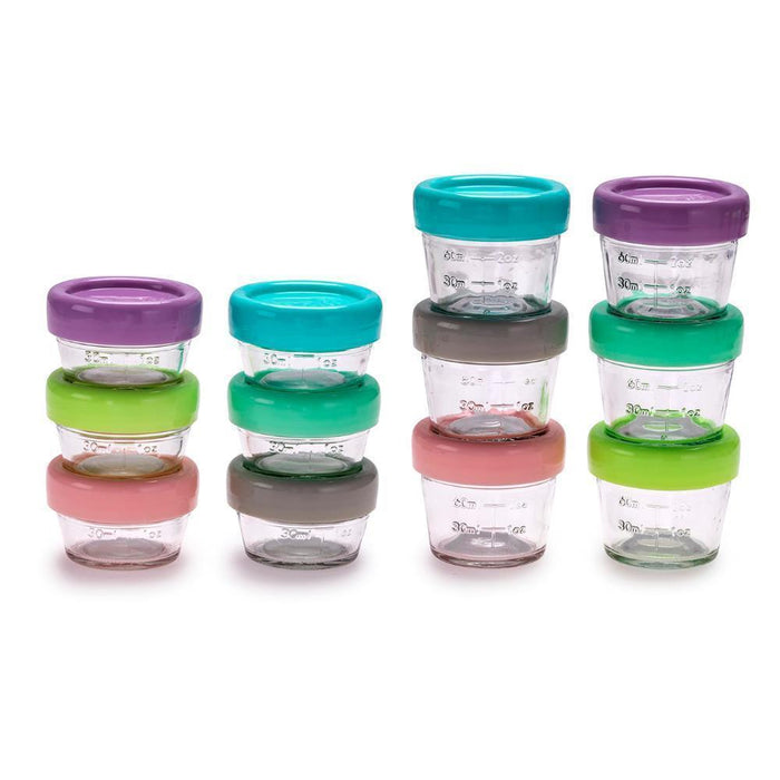12 Recipientes Melii em Vidro (6x30ml + 6x60ml)