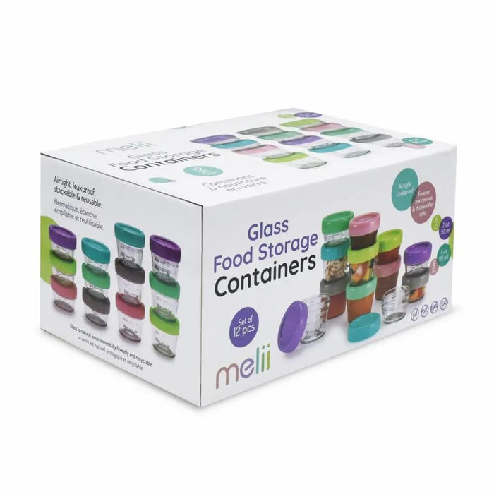 12 Recipientes Melii em Vidro (6x30ml + 6x60ml)