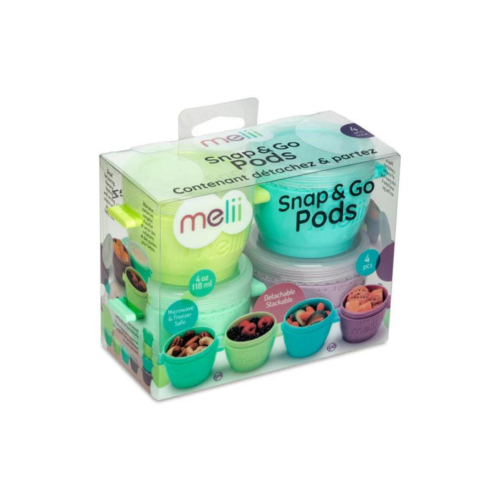 4 Recipientes Herméticos Melii Snap & Go Midi 118 ml