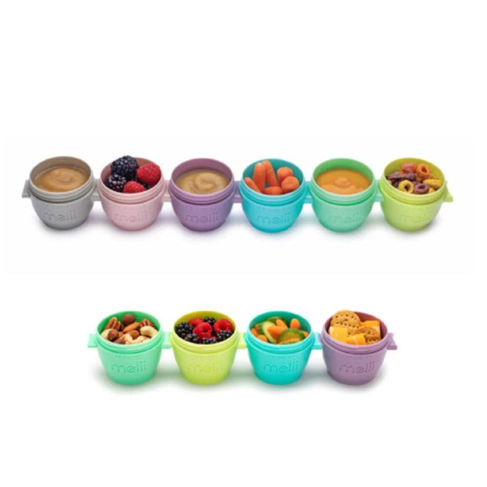 10 Recipientes Herméticos Melii Snap & Go (6x59ml + 6x118ml)