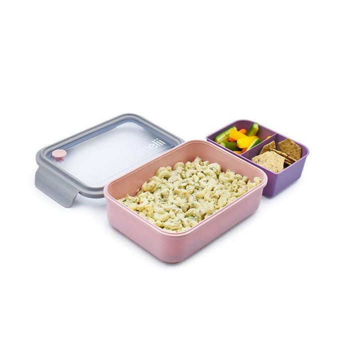 Caixa Lancheira com Divisórias Melii Maxi Pink 1250ml
