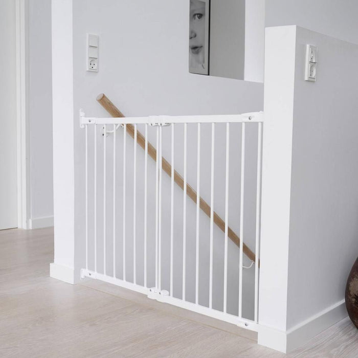 Porta de Segurança em Metal Branco BabyDan FlexiFit 67x105cm