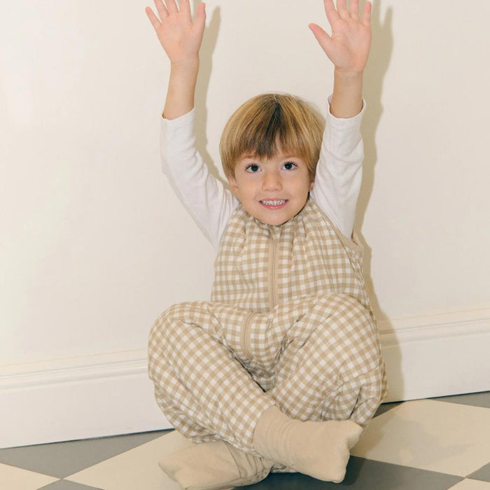 Saco de Dormir/Pijama com Meias Molis&Co Vichy Beige 2A Tog 2.5