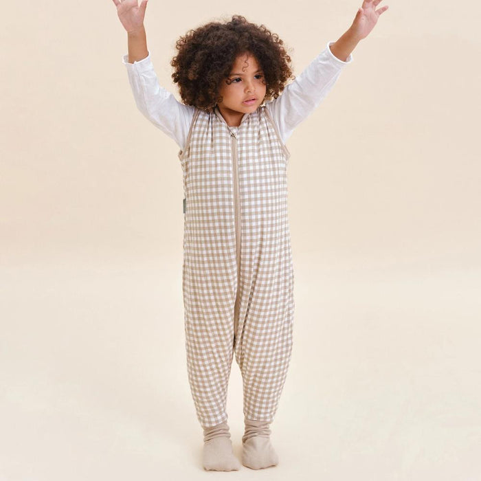 Saco de Dormir/Pijama com Meias Molis&Co Vichy Beige 2A Tog 2.5