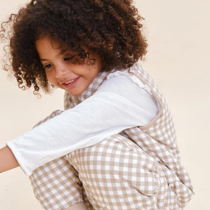 Saco de Dormir/Pijama com Meias Molis&Co Vichy Beige 2A Tog 2.5