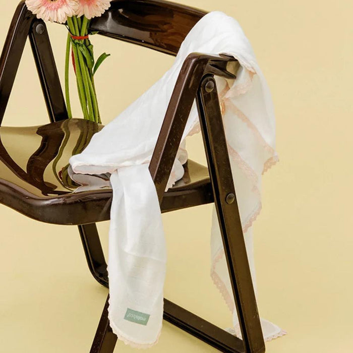 2 Musselinas Molis&Co em Algodão Pink/Beige 100x100cm