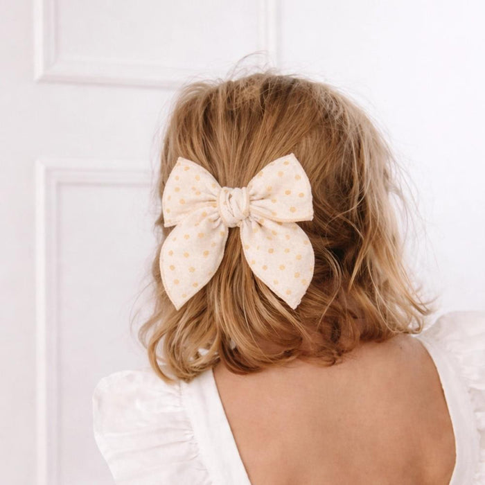 Laço de Cabelo com Gancho Mrs Ertha Neutral Dots