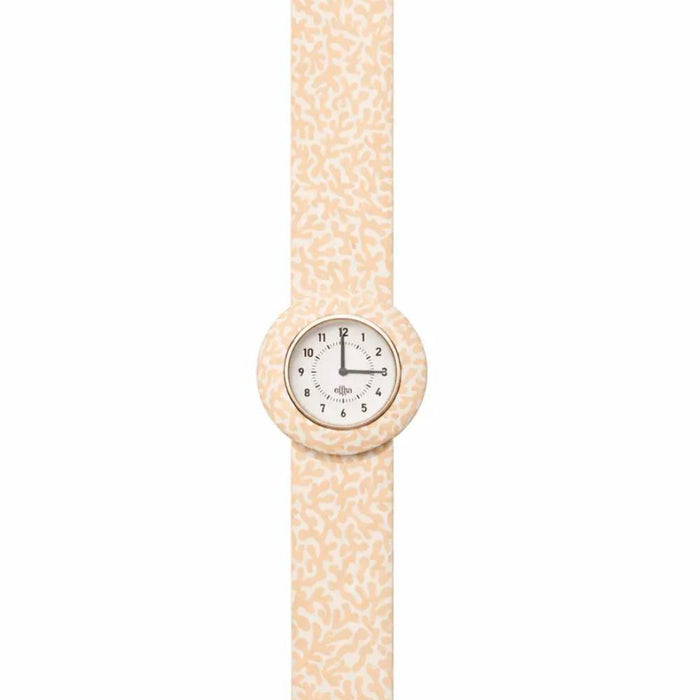 Relógio Analógico com Bracelete em Silicone Mrs Ertha Blushin Coral