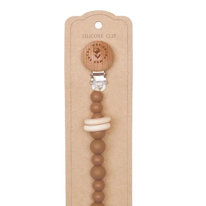 Corrente para Chupeta em Silicone Mrs Ertha Taupe