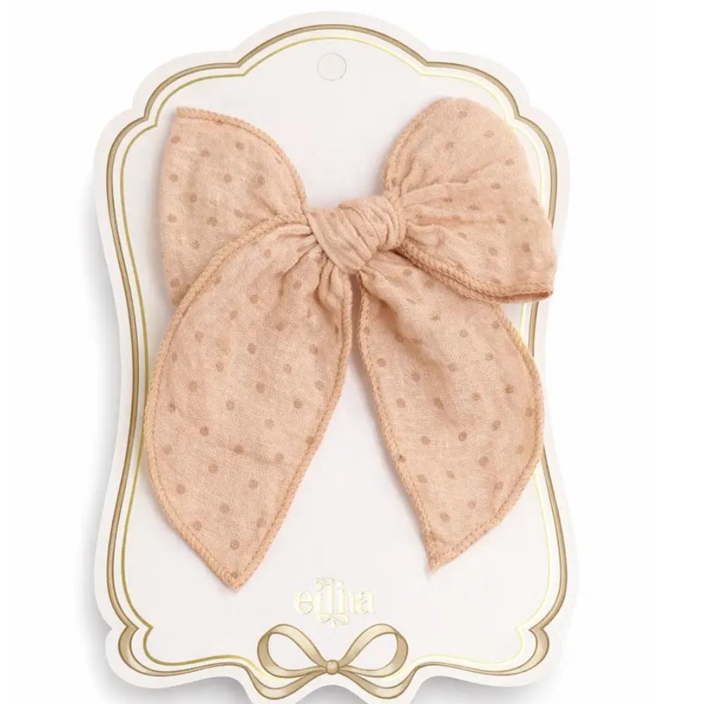Laço de Cabelo com Gancho Mrs Ertha Blush Dots
