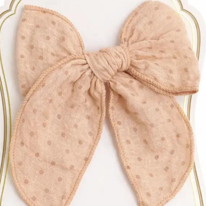 Laço de Cabelo com Gancho Mrs Ertha Blush Dots
