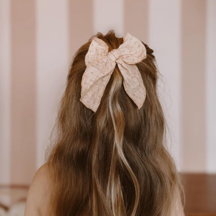 Laço de Cabelo com Gancho Mrs Ertha Blush Dots
