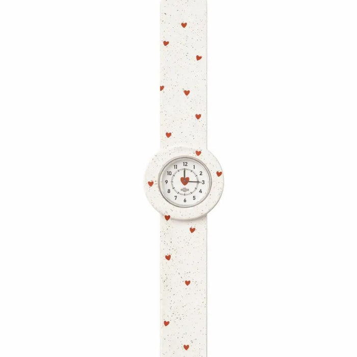 Relógio Analógico com Bracelete em Silicone Mrs Ertha Love Confetti