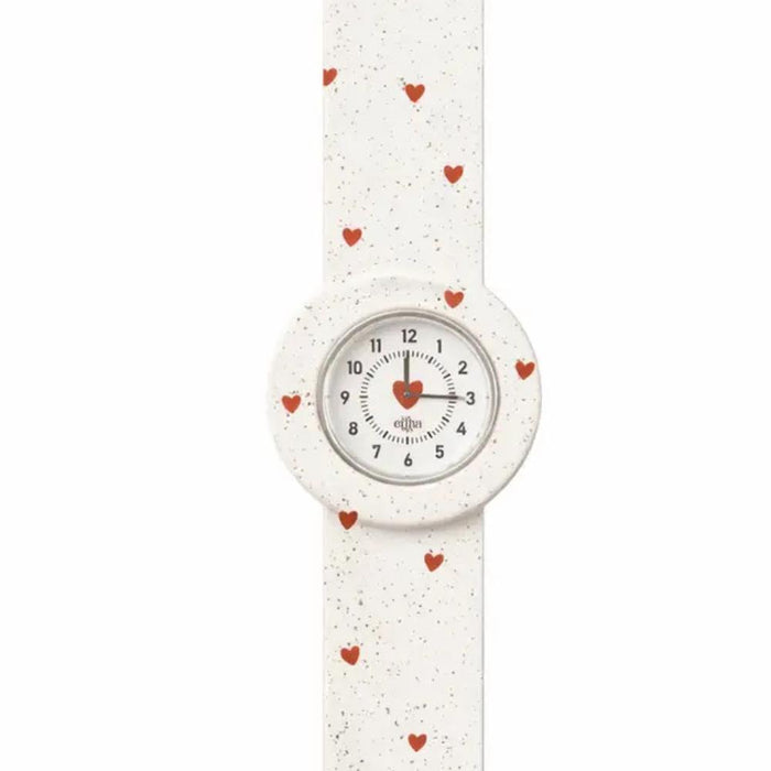 Relógio Analógico com Bracelete em Silicone Mrs Ertha Love Confetti