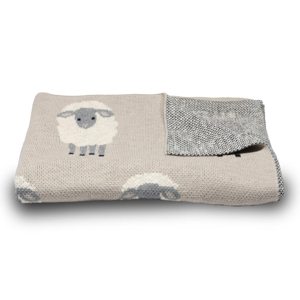 100% Cotton Sheep Blanket 100x80cm