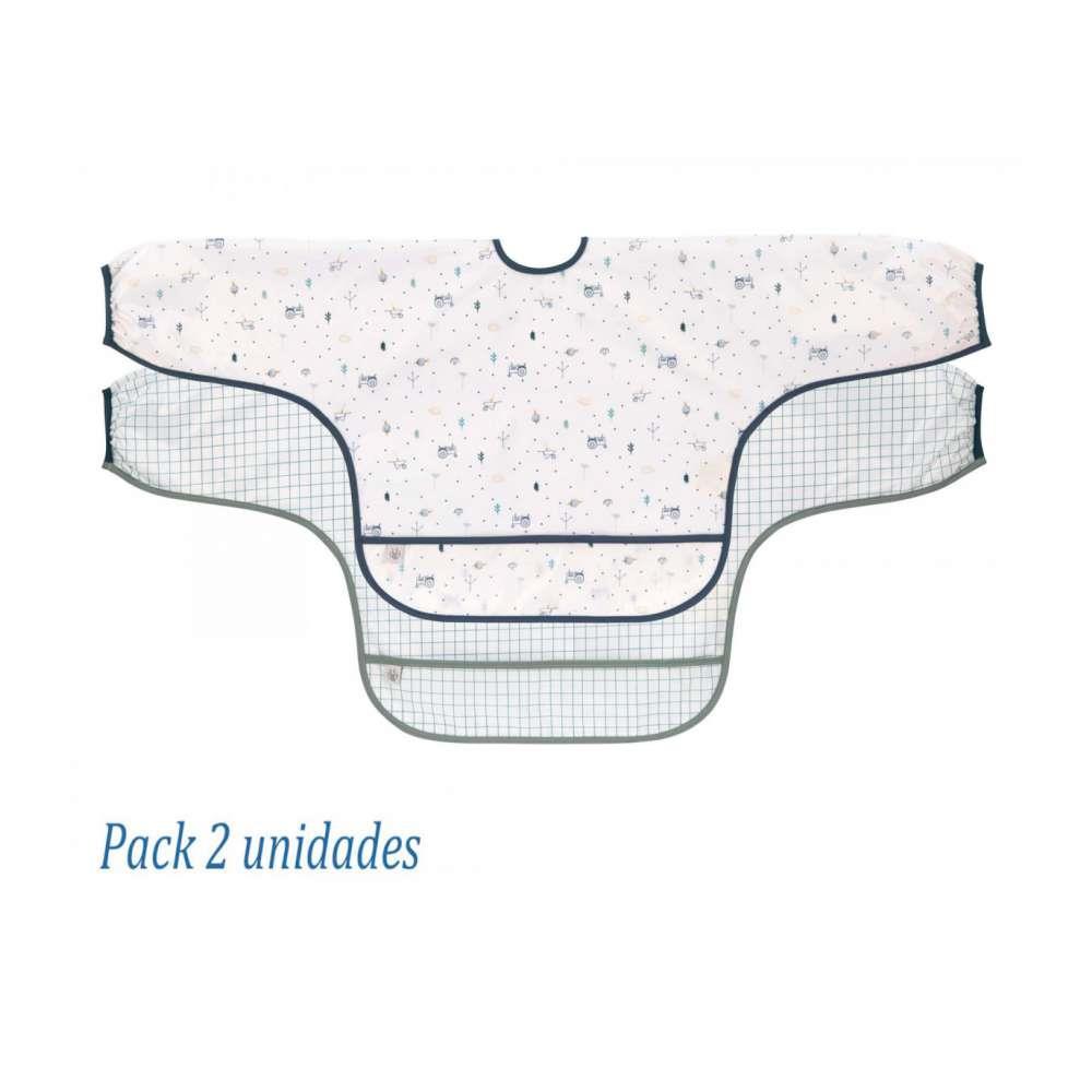 Baberos con Funda Jardín Pack 2 Unidades