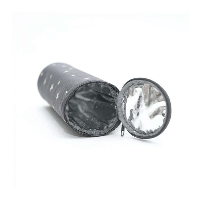 Baby Star Porta Biberão Térmico Cinza com Estrelas