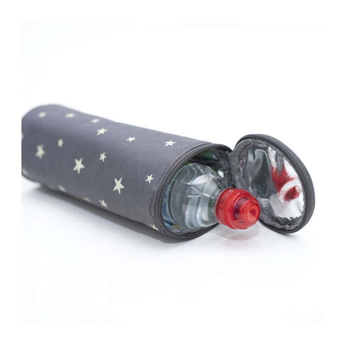 Baby Star Porta Biberão Térmico Cinza com Estrelas