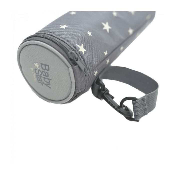 Baby Star Porta Biberão Térmico Cinza com Estrelas