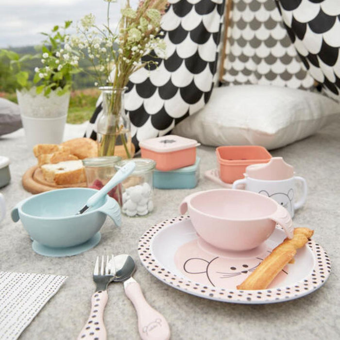 Prato Antiderrapante Lassig Rato Rosa