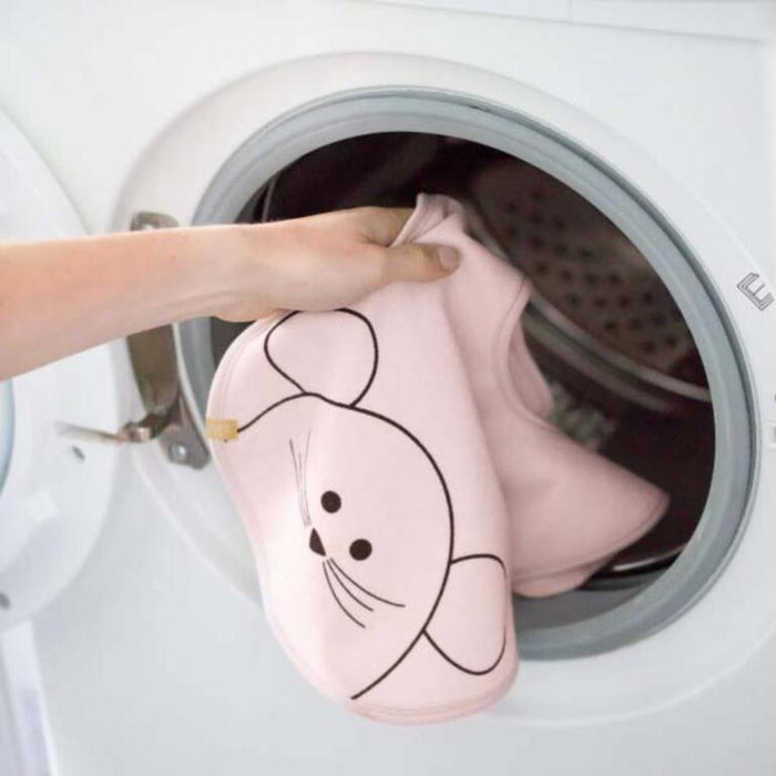 Babete Impermeável Lassig Médio Rato Rosa