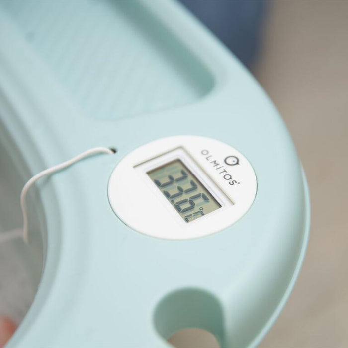 Banheira Dobrável Olmitos com Termómetro e Redutor Azul