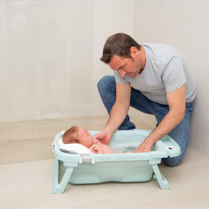 Banheira Dobrável Olmitos com Termómetro e Redutor Azul