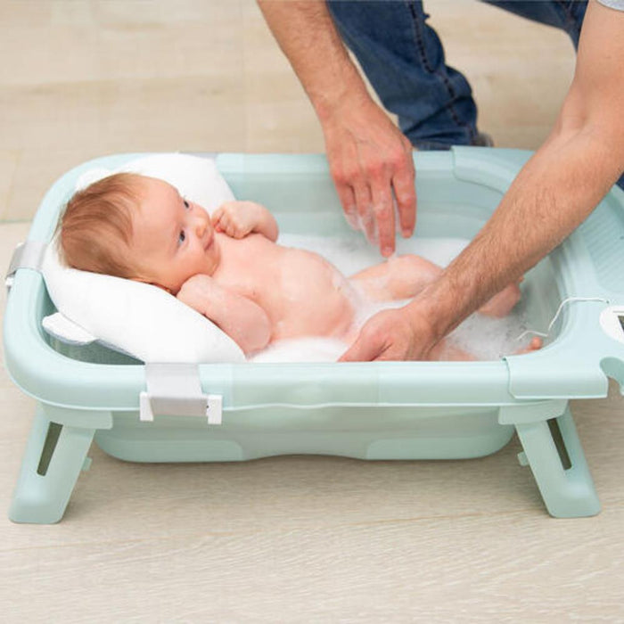 Banheira Dobrável Olmitos com Termómetro e Redutor Azul