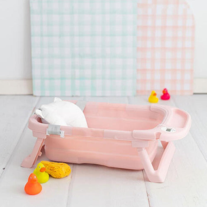 Banheira Dobrável Olmitos com Termómetro e Redutor Pink