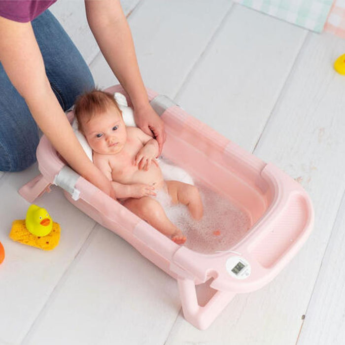 Banheira Dobrável Olmitos com Termómetro e Redutor Pink
