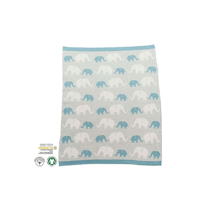 Manta de algodón orgánico Elefantes