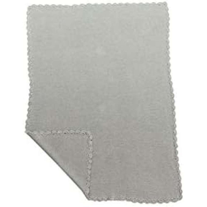 Manta de algodón orgánico gris de crochet