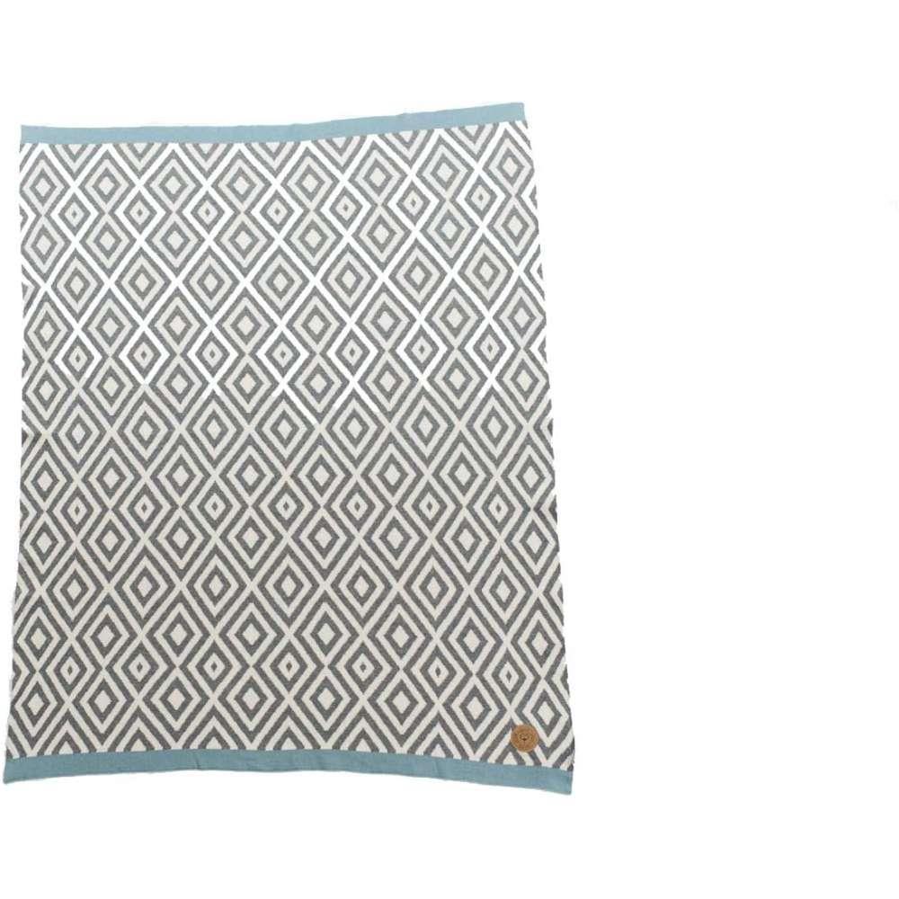Manta em Algodão Orgânico Pattern Blue