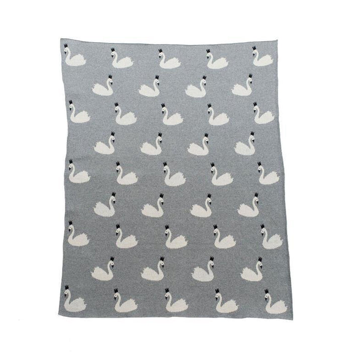 Manta de algodón orgánico Cisnes