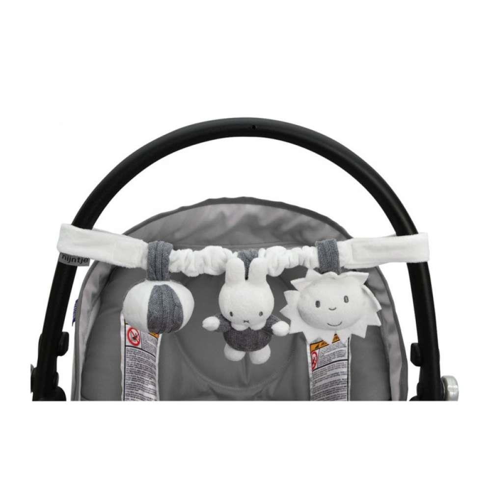 Cadena de juguete para cochecito Miffy gris