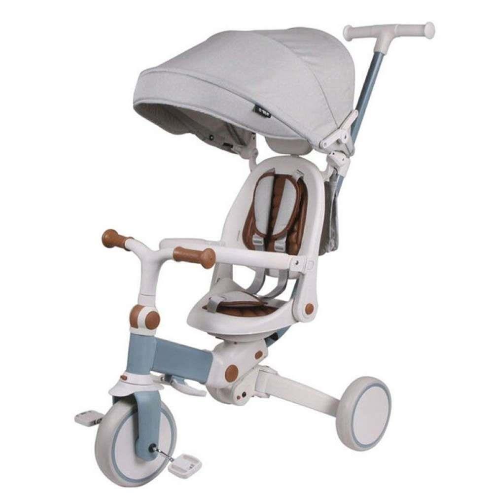 Multifunctional Tricycle with Hood Evol Blue